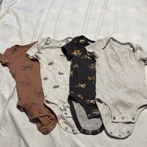 Carter's Baby Onesie Set - Brown, Gray, Black